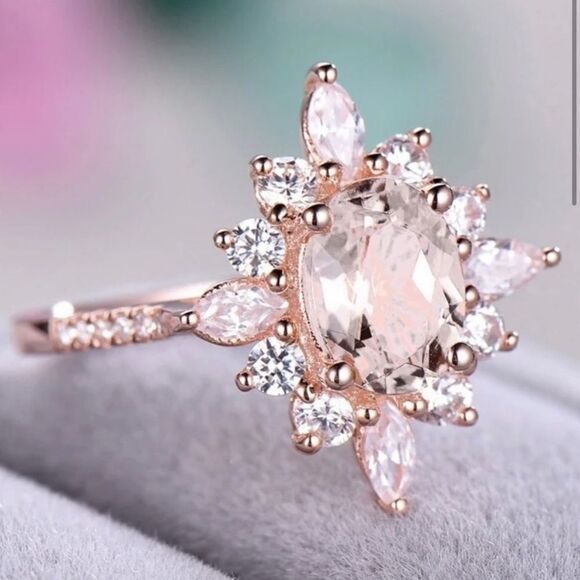 The Elizabeth gold filled white sapphire ring 6 - Picture 12 of 14